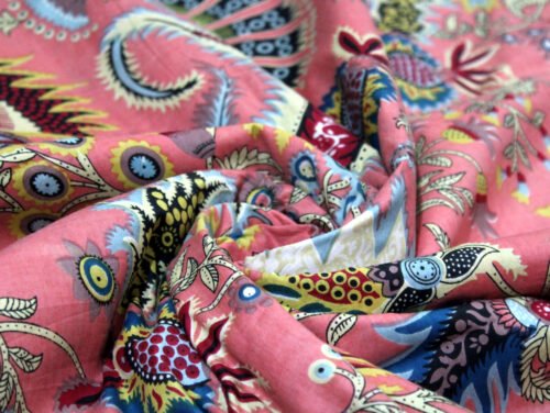 Hand Printed Decorative Fabric For Scarves Making - Image 2