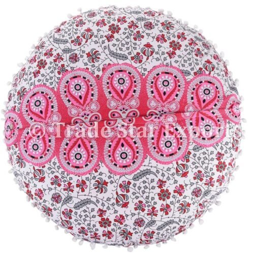 Cotton Round Mandala Handmade Pillow Sham - Image 4