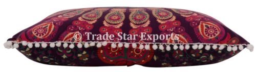 Decorative Boho Mandala Pom Pom Cushion Case - Image 3