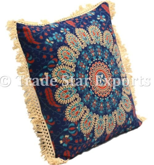 Decorative Mandala Fringe Sofa Cushion Case - Image 3