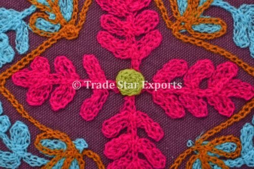 Embroidery Suzani Cotton Floral Pillow Case - Image 4