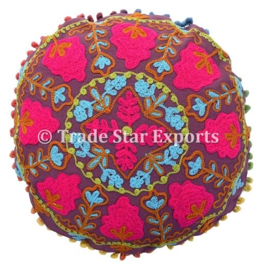 Embroidery Suzani Cotton Floral Pillow Case - Image 5