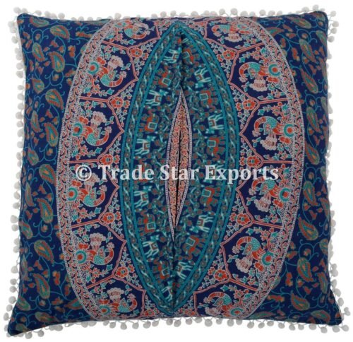 Ethnic Cotton Mandala Pom Pom Pillow Case - Image 5