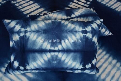 Ethnic Shibori Dyed Cotton Queen Bedding Set - Image 3