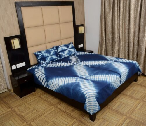Ethnic Shibori Dyed Cotton Queen Bedding Set - Image 4