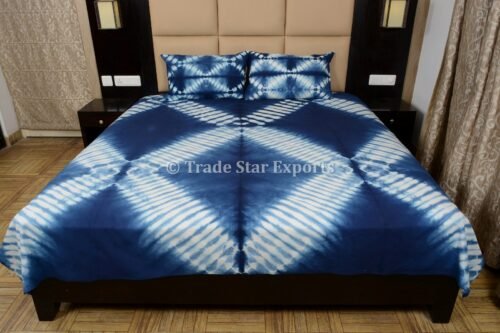 Ethnic Shibori Dyed Cotton Queen Bedding Set - Image 6