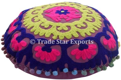 Ethnic Uzbek Suzani Cotton Cushion Cover - Image 2