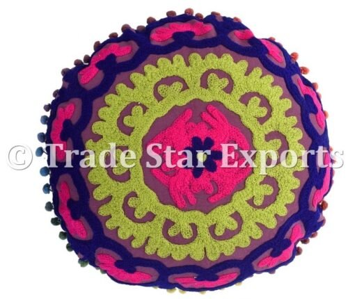 Ethnic Uzbek Suzani Cotton Cushion Cover - Image 5