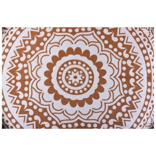 Golden Ombre Round Mandala Pillow Sham - Image 4