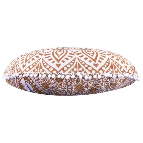 Golden Ombre Round Mandala Pillow Sham - Image 5