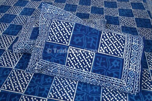 Handmade Block Printed Cotton Bed Cover - Image 2