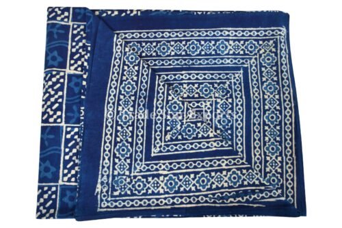 Handmade Block Printed Cotton Bed Cover - Image 4