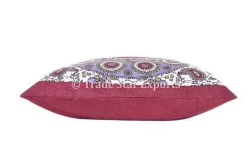 Handmade Mandala Cotton Throw Pillow Cover - Image 2