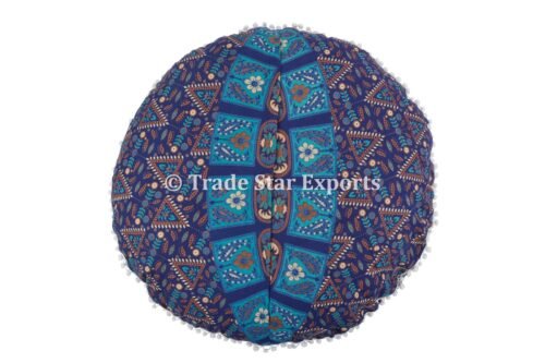 Indian Decorative Cotton Mandala Pouf Case - Image 2