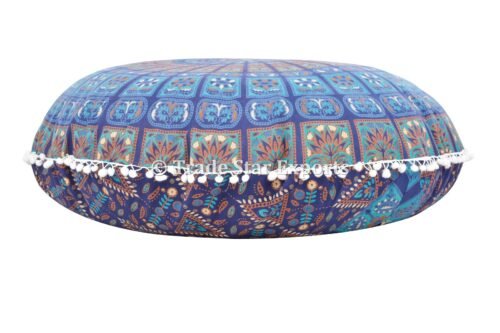 Indian Decorative Cotton Mandala Pouf Case - Image 4