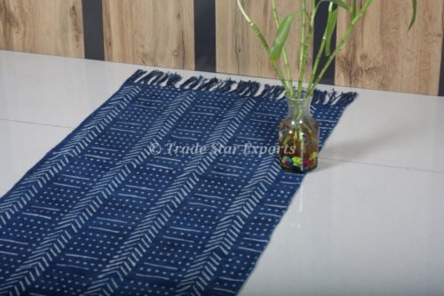 Indian Hand Dyed Block Print Mudcloth Yoga Mat - Image 4