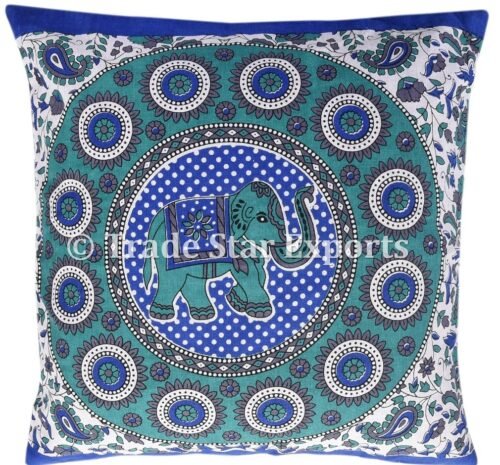 Indian Mandala Elephant Soft Cushion Cover - Image 4