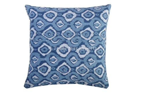 Indigo Block Print Sofa Throw Pillow Cover - Image 2