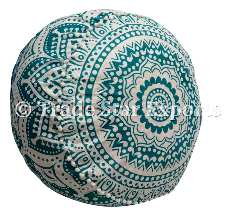 Details about   Indian Mandala Ottoman Pouffe 100%Cotton Fancy Home Decor Pouffe Cover