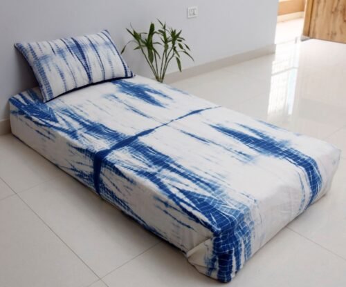 Shibori Handmade Dyed Bedspread With Pillowsham - Image 2