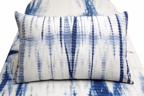 Shibori Handmade Dyed Bedspread With Pillowsham - Image 3