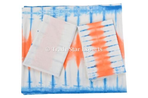 Shibori Tie Dyed Queen Boho Bed Cover - Image 6