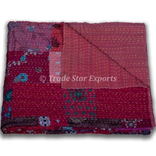 Cotton Patchwork Kantha Quilt Home Decor - Image 3