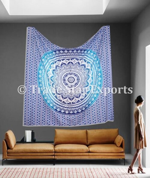 King Mandala Tapestry Hippie Cotton Wall Hanging - Image 2