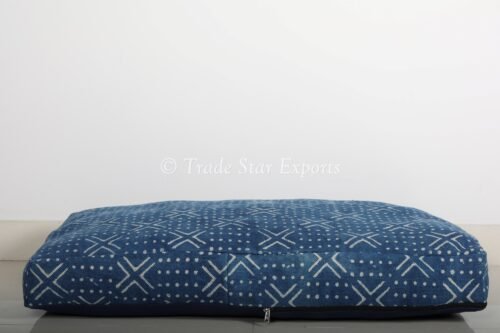 Mudcloth Block Printed Box Floor Cushion Cover - Image 5