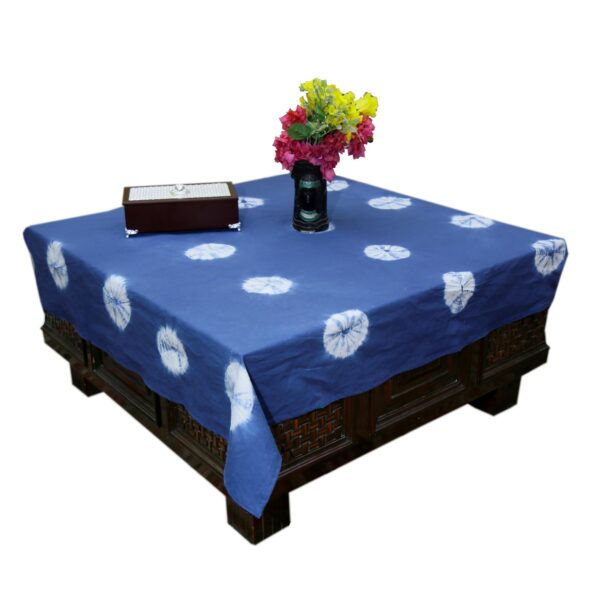 Hand Dyed Shibori Table Cover