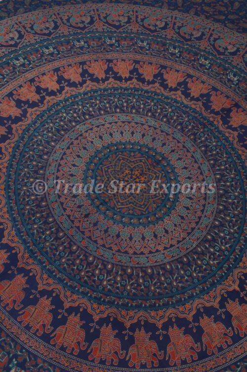 Handmade Mandala Indian Bedcover Ethnic Cotton Tapestry - Image 2