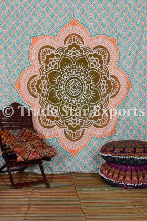 Mandala Wall Hanging Queen Cotton Tapestry - Image 3