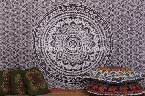 Indian Ethnic Mandala Ombre Twin Tapestry Wall Hanging - Image 5