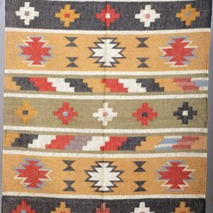 2.7 X 4 Ft, Handmade KILIM Rug, Multicolor Jute Rug Wool Rug Kilim Dhurrie  Traditional Indian Chic Victorian Hipster, Stair Runner -  Canada