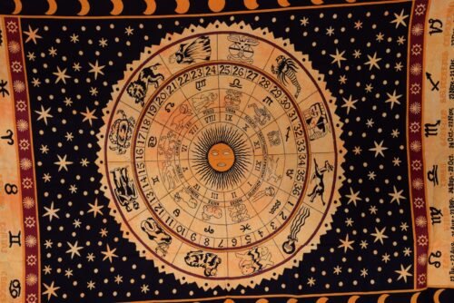 Zodiac Sign Sun and Moon Twin Tapestry - Image 2