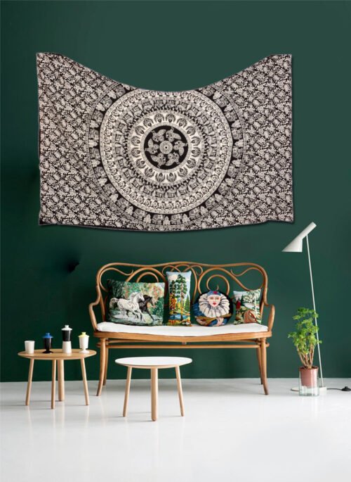 Decorative Mandala Twin Tapestry Boho Cotton Bedspread - Image 2