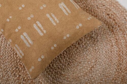 Ethnic Cotton Rug Pillow Cover Handloomed Mud Cloth Bed Pillow - Image 3