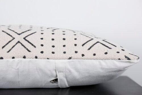 Handloomed Cotton Rug Pillow Cover Large Block Print Pillow Cover - Image 6
