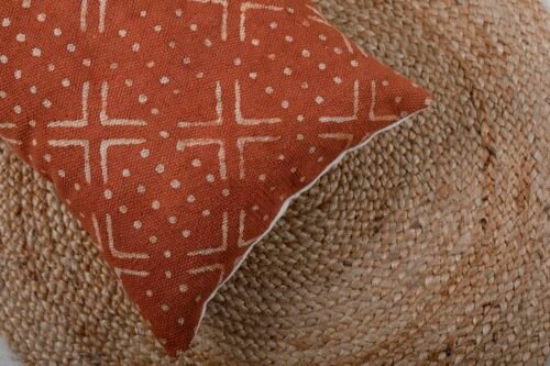 Handloomed Rug Bed Pillow Cover Block Print Large Pillow - Image 3
