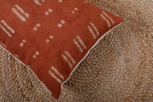 Large Mud Cloth Lumbar Pillow Handloomed Rug Pillow - Image 2