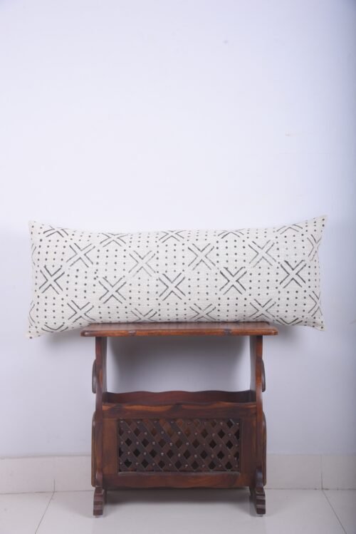 Authentic Handloomed Mud Cloth Lumbar Pillow Cover Cotton Block Print Pillows - Image 4