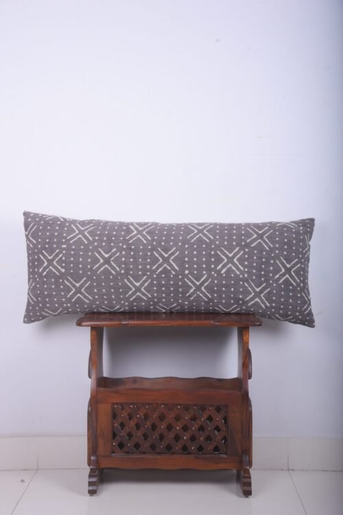 Cotton Hand Block Print Pillow Cover Mud Cloth Lumbar Handloomed Pillows - Image 2