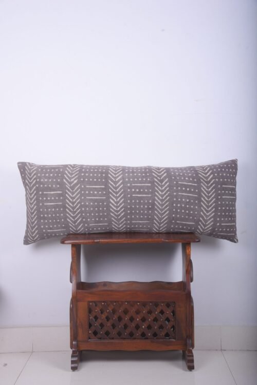 Cotton Hand Block Print Pillow Cover Mud Cloth Lumbar Handloomed Pillows - Image 4