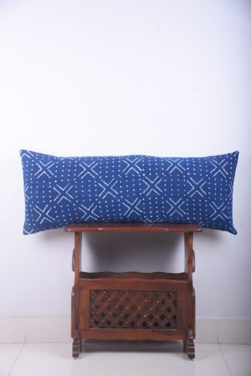 Mud Cloth Cotton Large Pillows Handloom Indigo Block Print Lumbar Pillow Covers - Image 2