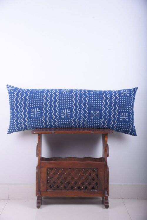 Mud Cloth Cotton Large Pillows Handloom Indigo Block Print Lumbar Pillow Covers - Image 6