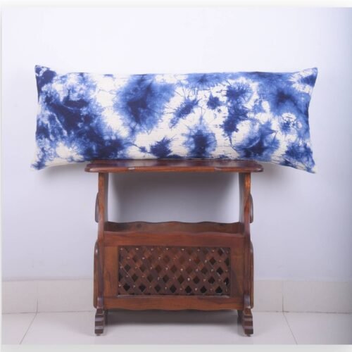 Hand Dyed Lumbar Pillow Shibori Cotton Pillow Cover - Image 2