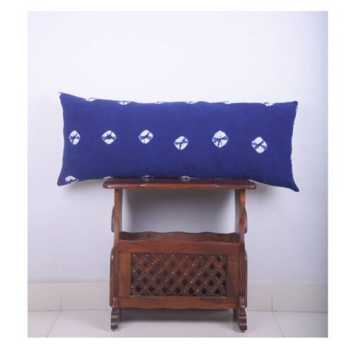 Hand Dyed Lumbar Pillow Shibori Cotton Pillow Cover - Image 4
