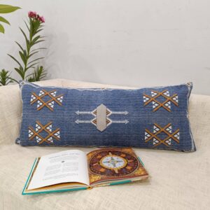 Handwoven Cotton Sabra Lumbar Pillow Cover Cactus Silk Inspired Sofa Pillow Case