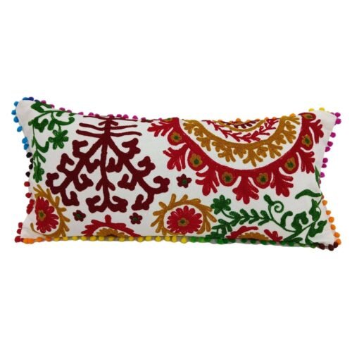 Hand Embroidered Suzani Pillow Cover Boho Chic Suzani Pillow Cover