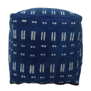 Handloomed Thick Cotton Fabric Hand Block Print Pouf Cover
